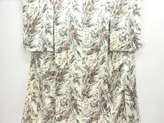 JAPANESE KIMONO / ANTIQUE KIMONO / SILK / RINZU / PLANTS